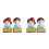 4Pcs Miniature Graduation Cake Toppers Assorted Colors for Cakes 4