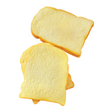 pane finto a fette 3 pz in pu simulacro toast artificiale per foto