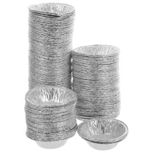 200 pièces moules en papier aluminium pour tarte aux œufs, jetables