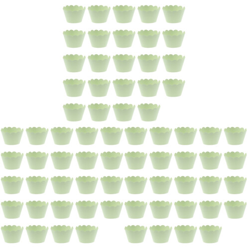 72Pièces Caissettes Vertes Pour Cupcakes Et Muffins Fêtards 1