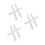 9Pcs Household White Plastic Dough Rollers Non-Stick Baking Pins 2