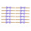 60Pcs Purple Polyester Packing Ribbon for Candy and Baking Sealing 10