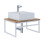 2-part washbasin Bitila 60 White / Honey Oak 7