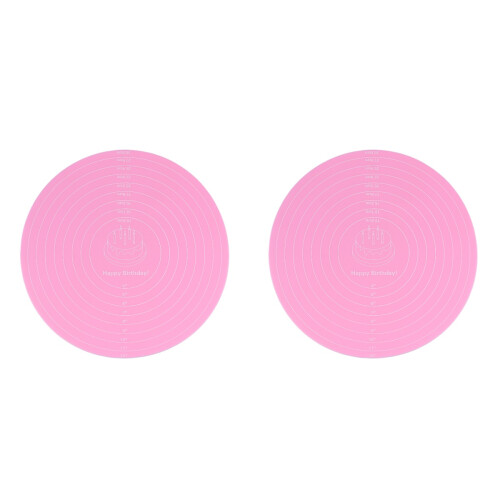 2 Pcs Round Rolling Board Table Centerpiece Cake Turntable 1