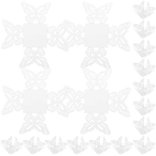 100Pcs White Paper Chocolate Holder Disposable Candy Wrapping Trays 1