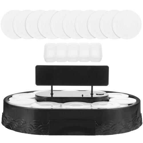 2pcs Automatic Rotating Sushi Display Stand Turntable 1