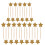 100Pcs Silver Pentagram Star Cupcake Toppers Glittered Cake Picks 3