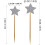100Pcs Silver Pentagram Star Cupcake Toppers Glittered Cake Picks 4