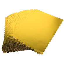 20Pz Base Torta Onda Dorata Cartone Ondulato Resistente Per Forno