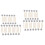 100Pcs Silver Pentagram Star Cupcake Toppers Glittered Cake Picks 7