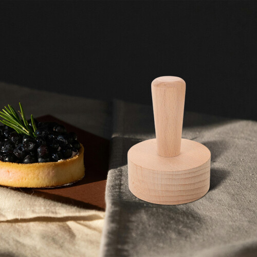 2Pcs Natural Wood Tart Mold Set with Removable Bottom for Baking 1