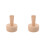 2Pcs Natural Wood Tart Mold Set with Removable Bottom for Baking 6