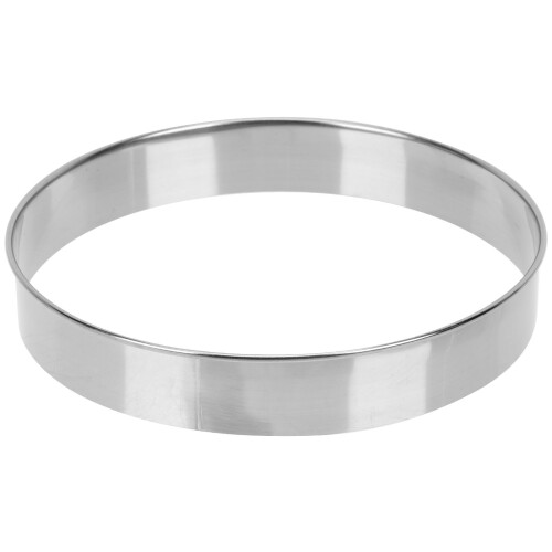 4Pcs Silver Round Pizza Ring Stainless Steel Kitchen Baking Supplies 1
