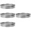 4Pcs Silver Round Pizza Ring Stainless Steel Kitchen Baking Supplies 4
