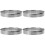 4Pcs Silver Round Pizza Ring Stainless Steel Kitchen Baking Supplies 6