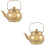 2Pcs Stainless Steel Tea Pot with Comfortable Handle for Kitchen 6
