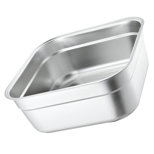 2Pcs Silver Metal Vegetable Washing Basins Multipurpose Mixing Bowls 1