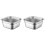 2Pcs Silver Metal Vegetable Washing Basins Multipurpose Mixing Bowls 4