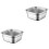 2Pcs Silver Metal Vegetable Washing Basins Multipurpose Mixing Bowls 5