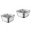 2Pcs Silver Metal Vegetable Washing Basins Multipurpose Mixing Bowls 6