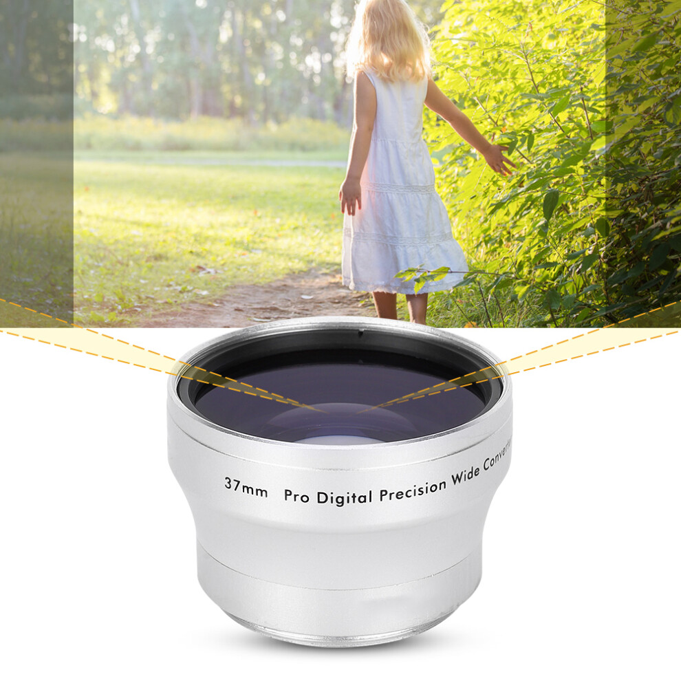 37Mm 0.45X Wide Angle Lens For Camera, Aluminum Alloy Silver 9461388151004