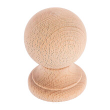 Solid Wood Decorative Finials, Roman Style in Beige, 5-Pack for Furniture Bed Posts, Unfinished Wood Carvings for Interior Decor