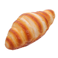 2Pcs Lifelike PU Bread Models Beige for Pretend Play and Photo Use