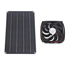 15W 12V Solar Panel Fan Kit for Greenhouses & Pet Houses with 4.9ft Cable