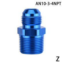 Adattatore per Tubi Carburante e Olio in Alluminio Anodizzato Blu, Compatibile con Sistemi AN e NPT