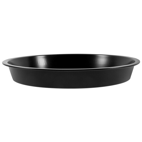 2Pcs Nonstick Carbon Steel Round Pizza Tray Black Bakeware 1