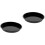 2Pcs Nonstick Carbon Steel Round Pizza Tray Black Bakeware 6
