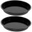 2Pcs Nonstick Carbon Steel Round Pizza Tray Black Bakeware 7