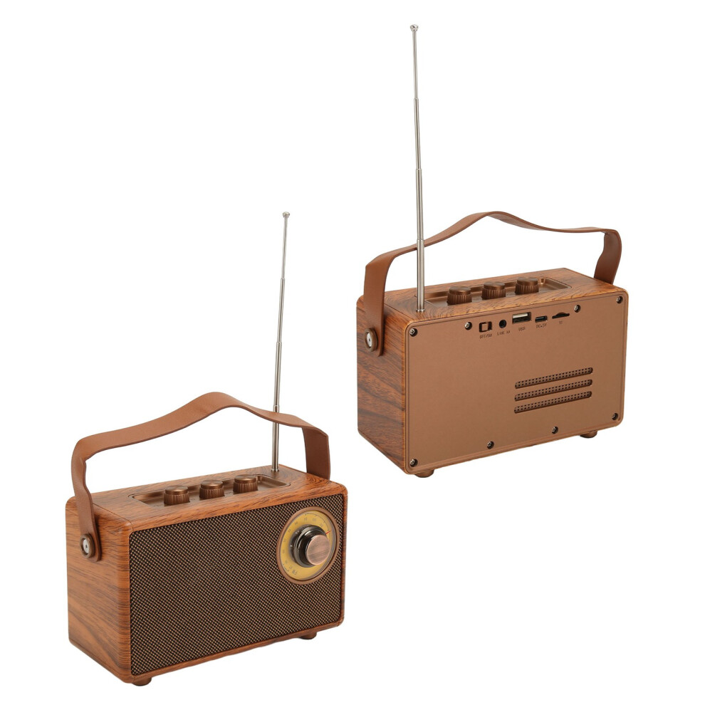 Retro Wood Bluetooth Speaker 1500Mah Hifi Stereo Sound Grain 6901388161298