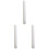 3Pcs Non-Stick Plastic Rolling Pins White for Dough Pizza Baking Use 2