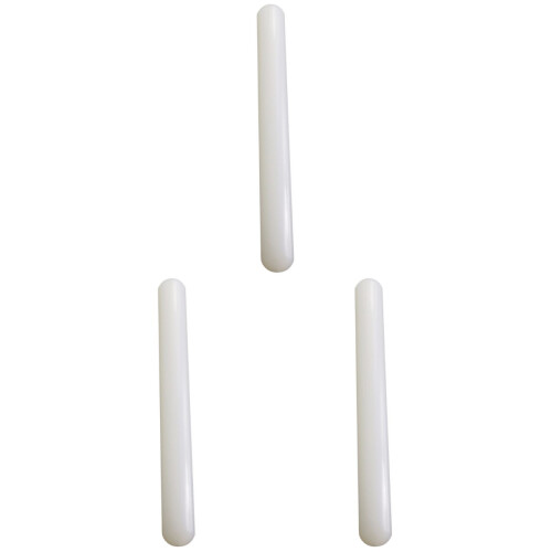 3Pcs Non-Stick Plastic Rolling Pins White for Dough Pizza Baking Use 1