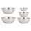 10Pcs Multi-Use Stainless Steel Mixing Bowls Silver Kitchen Prep Bowls 2