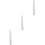 3Pcs Non-Stick Plastic Rolling Pins White for Dough Pizza Baking Use 5