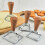 1Set Assorted Color Dumpling Maker Set Alloy & Wood Biscuit Cutter 4