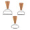 1Set Assorted Color Dumpling Maker Set Alloy & Wood Biscuit Cutter 5