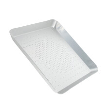 1Pc Aluminium Alloy Pizza Baking Tray Breathable Holes Silver