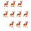 40Pcs Reusable Brown Plastic Christmas Cake Picks Cupcake Decorations 3