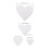 4Pcs White Foam Cake Dummies for Decorating Practice and Party Props 2