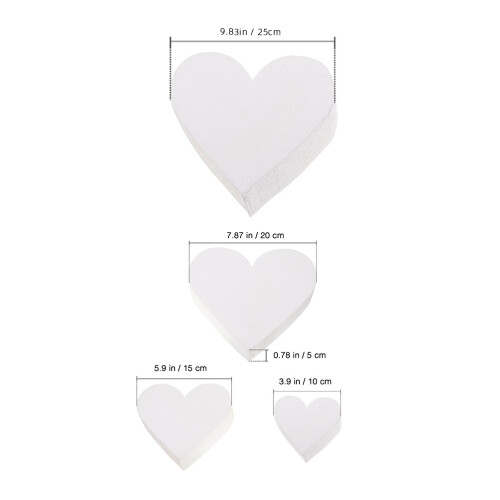 4Pcs White Foam Cake Dummies for Decorating Practice and Party Props 1