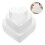 4Pcs White Foam Cake Dummies for Decorating Practice and Party Props 3