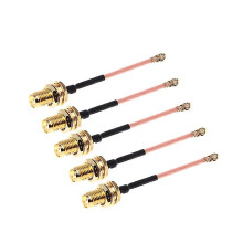 SMA to IPEX Pigtail Cable 5-Pack, 5cm SMA Female to IPEX Female Coaxial Cable for Antenna Connection