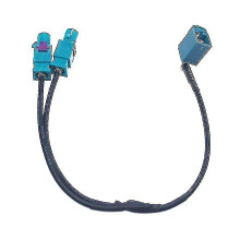 Fakra antenne-adapterkabel, signaalselector met dubbele ingang, compatibel met de meeste automodellen, vervanging voor autoradioantenne