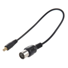 15,5 cm coaxkabel naar MCX-adapter, zwarte kabel voor DVB-T tv-antenne