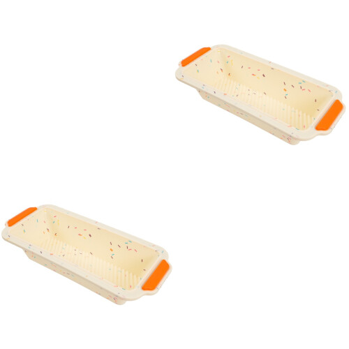 2Pcs Heat-Resistant Nonstick Silicone Toast Baking Mold for DIY Use 2
