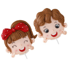 2St Gele Zachte Taartversiering Boy Girl Model Voor Cupcakes