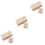 6Pcs Durable Wooden Cake Decorating Turnable Khaki Baking Bases 5